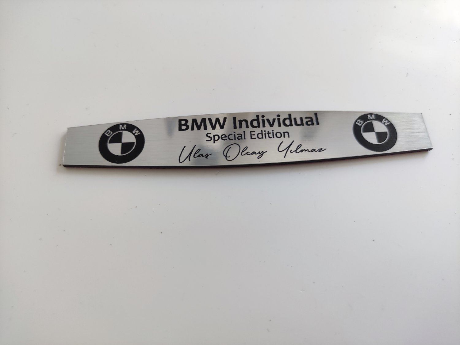 BMW çift logolu dekoratif plastik etiket - Resim 7