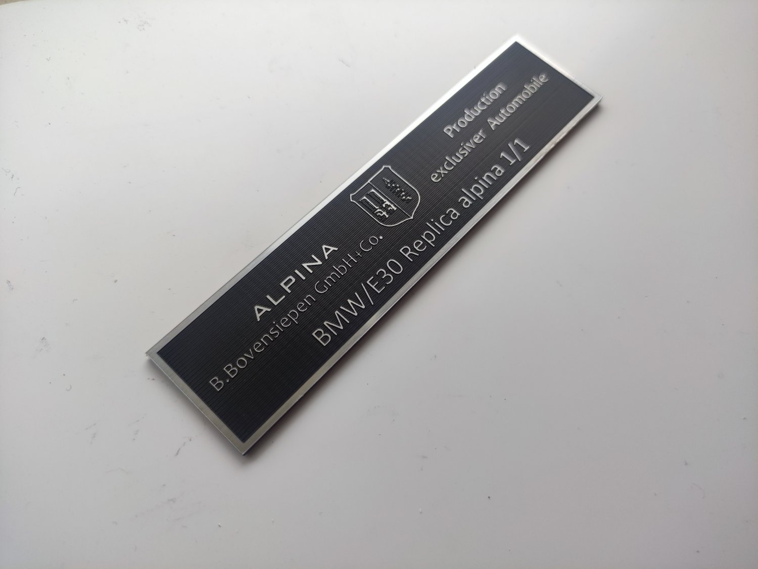 BMW Alpina plaket 2 farklı ölçü Özelleştirilebilir b.boven siepen  gmbh+co - Resim 4