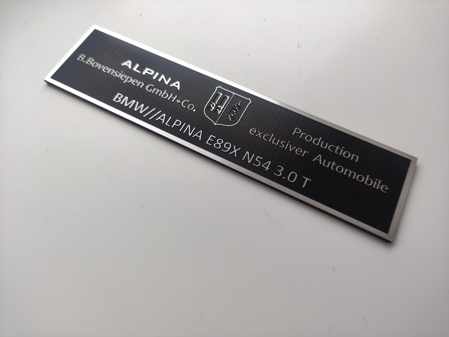 BMW Alpina plaket 2 farklı ölçü Özelleştirilebilir b.boven siepen  gmbh+co - Resim 5