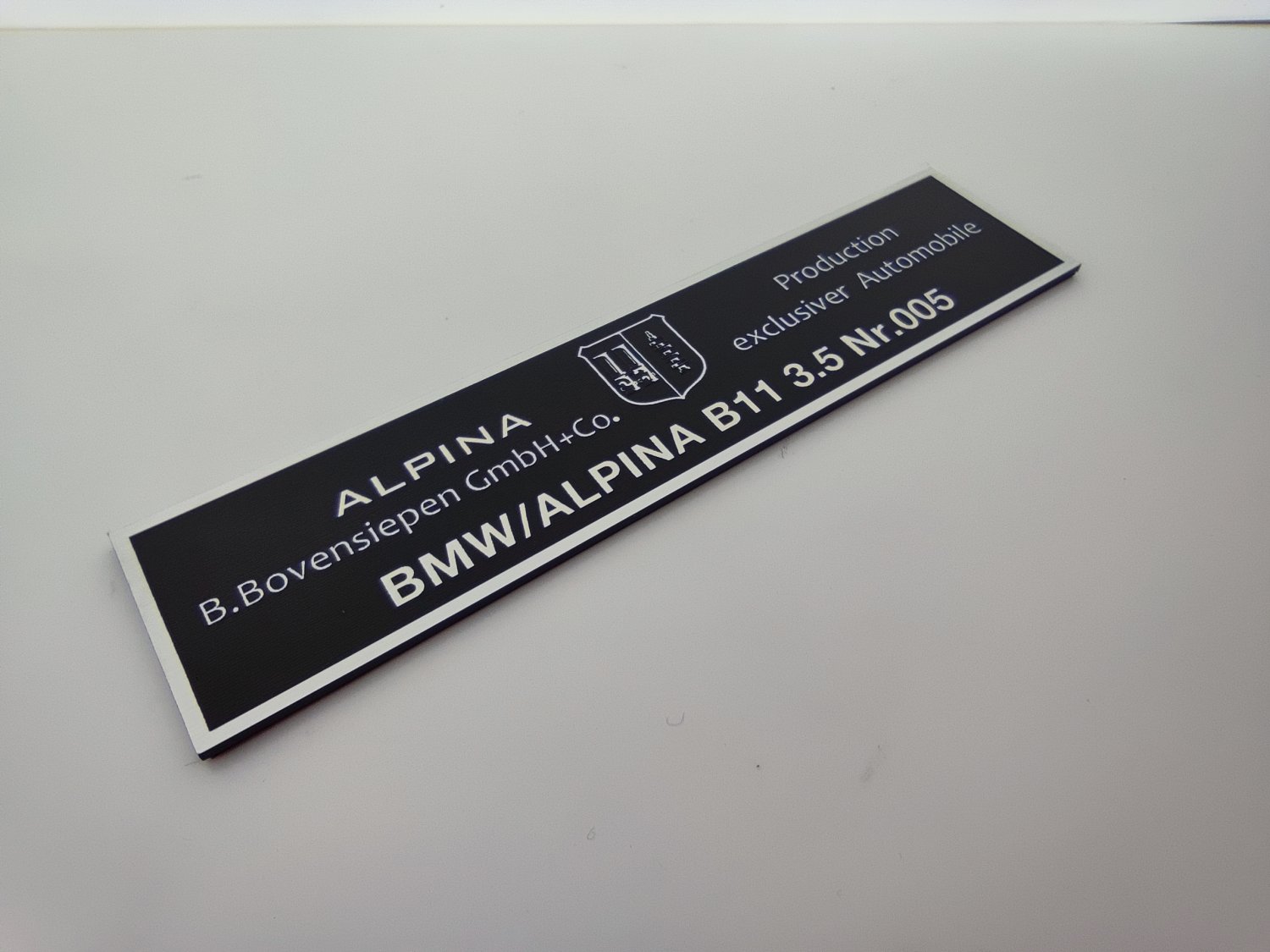 BMW Alpina plaket 2 farklı ölçü Özelleştirilebilir b.boven siepen  gmbh+co - Resim 7