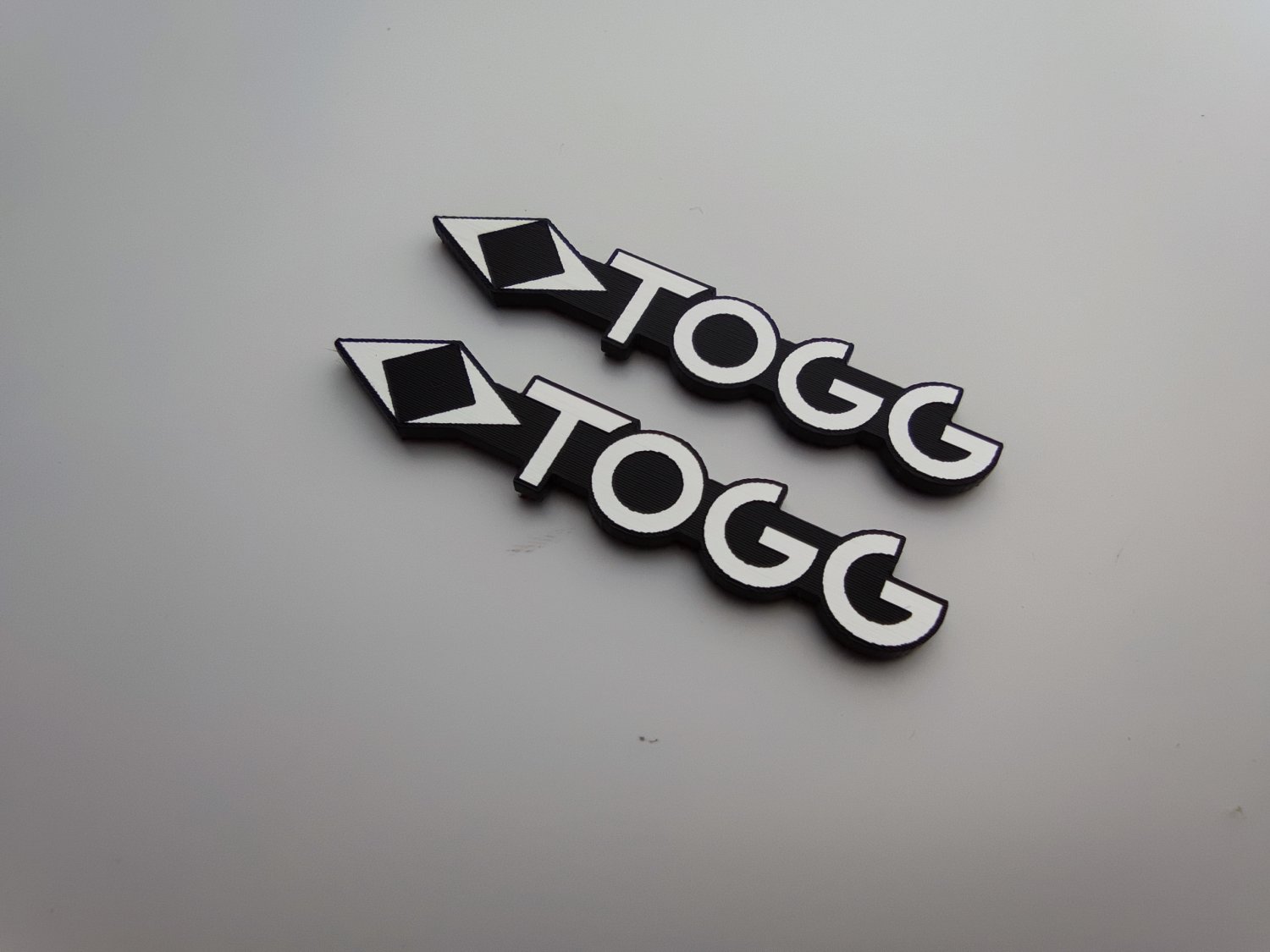 Togg Logo Mini Plastik Etiket 2'li Set | Dayanıklı ve Şık - Resim 3