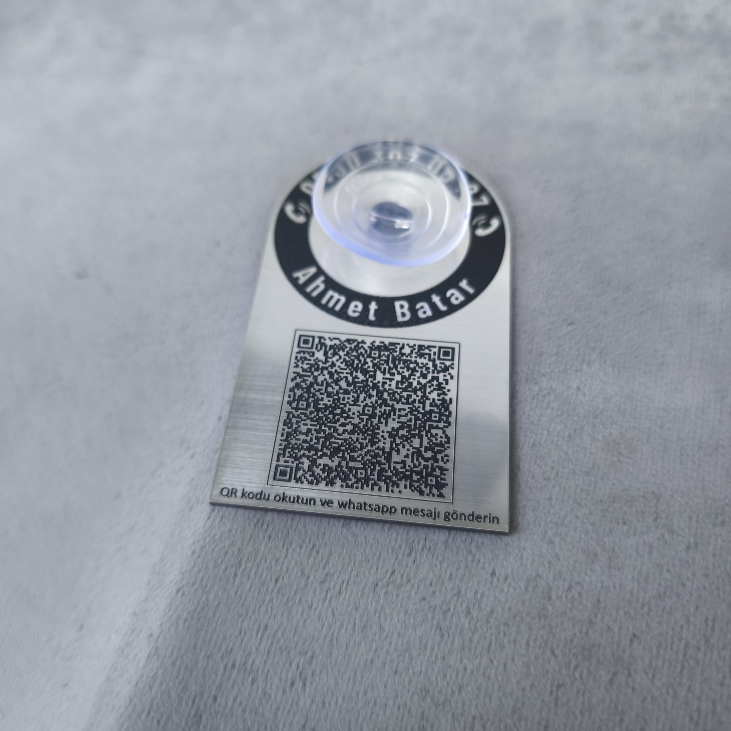 Kişiye Özel QR Kodlu Pratik Araç Park Numaratörü ve Telefon Numarası Kartı - Resim 4