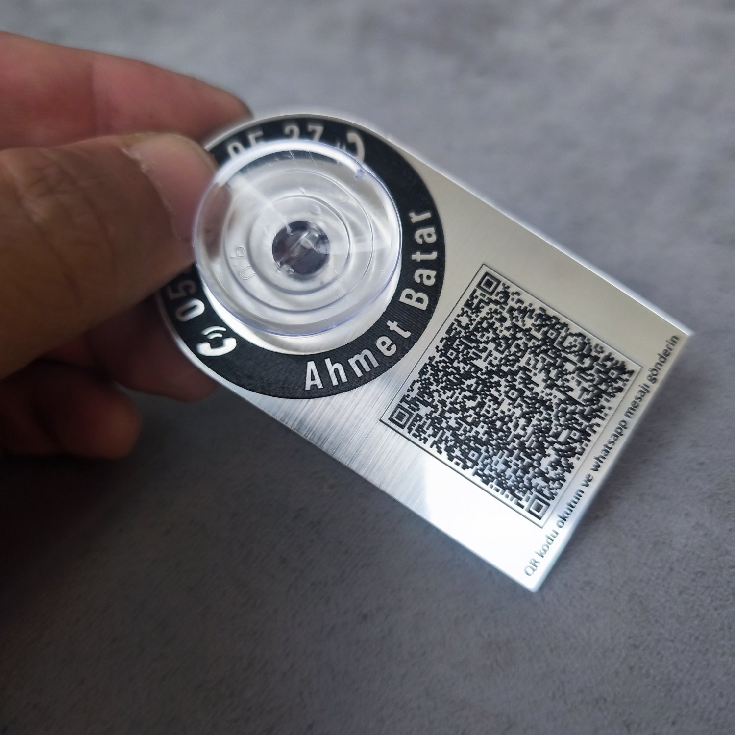 Kişiye Özel QR Kodlu Pratik Araç Park Numaratörü ve Telefon Numarası Kartı