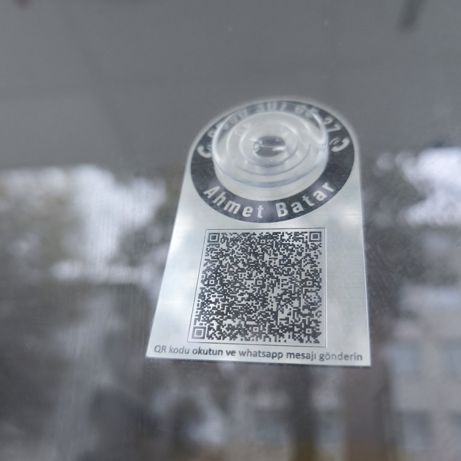 Kişiye Özel QR Kodlu Pratik Araç Park Numaratörü ve Telefon Numarası Kartı - Resim 5