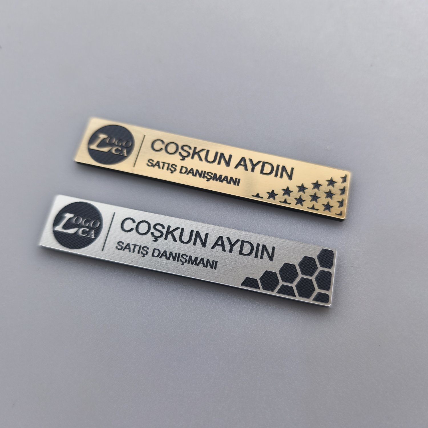 Özelleştirilebilir Şık Mıknatıslı Yaka Kartı 8x1,6cm - Pratik ve Zarif Çözüm