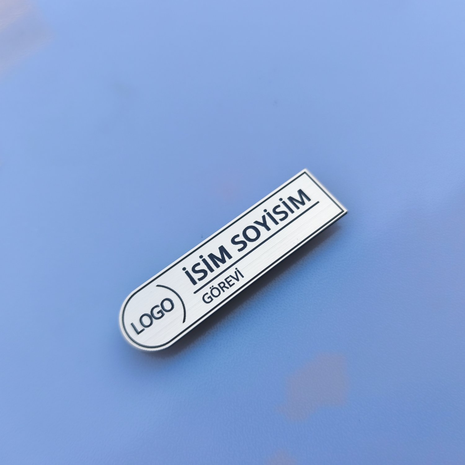 Özelleştirilebilir Şık Mıknatıslı Yaka Kartı 7,5x2cm - Pratik ve Zarif Çözüm için Hemen Tasarla - Resim 4