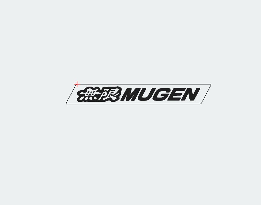 Mugen Yüksek Kalite Plastik Oto Amblem Etiketi - Görsel 1