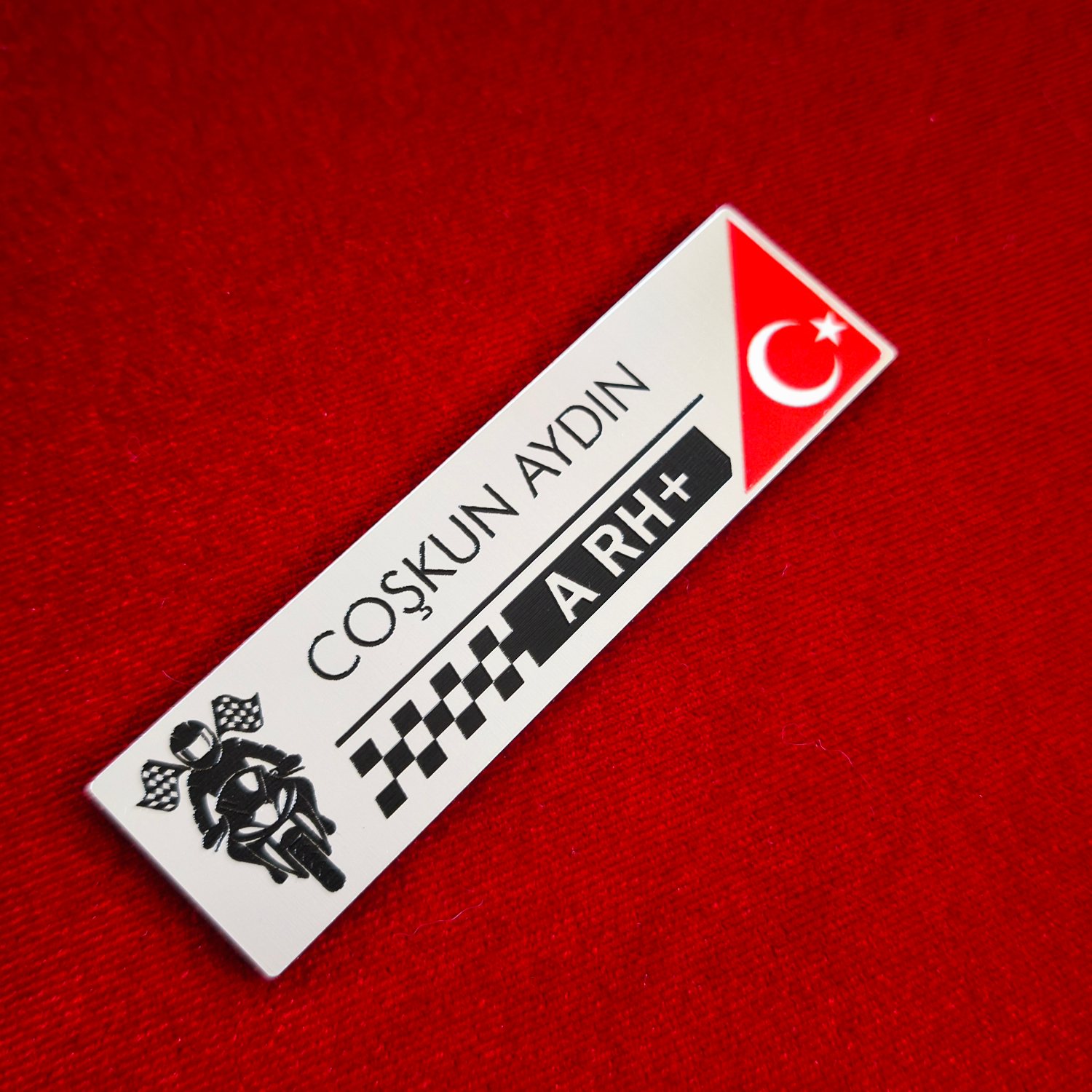 Motosikletçiler İçin Kişiye Özel Kan Grubu Etiketi | Esnek Plastik Motorcu Kimlik Etiketi - Görsel 4