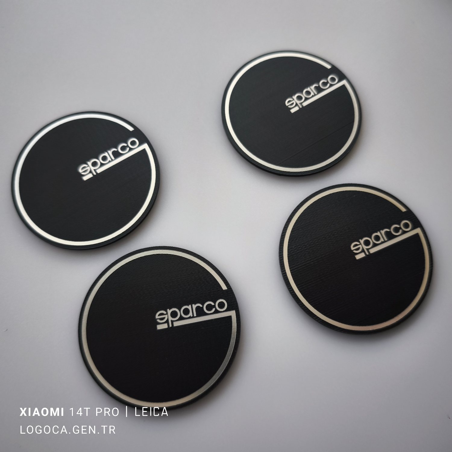 Sparco Yapıştırma Jant Göbeği  - Ölçü ve Adet Seçimli -Plastik Gümüş siyah - Görsel 3