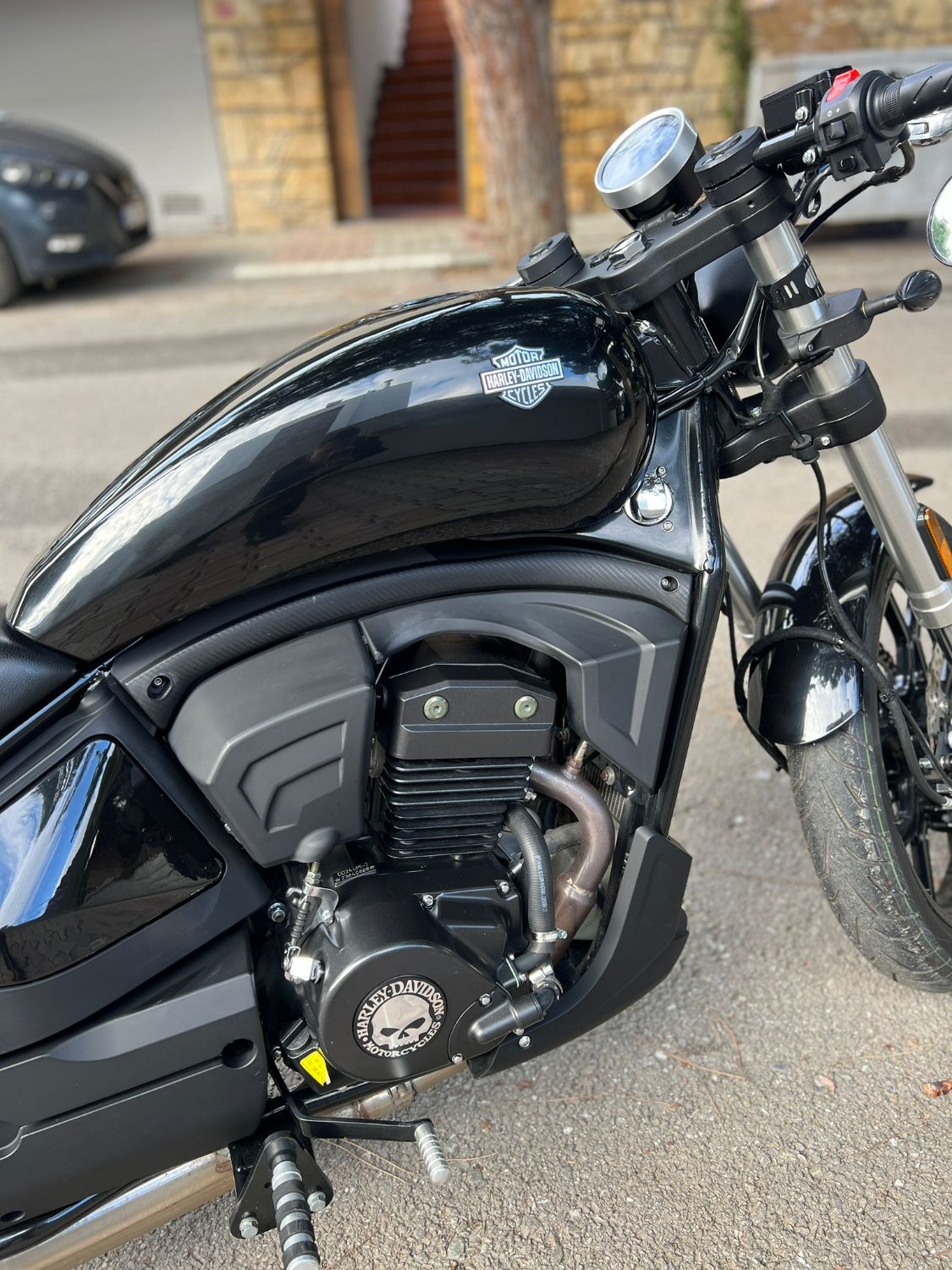 Harley-Davidson İkonik Kuru Kafa Yuvarlak Plastik Etiket - Görsel 5