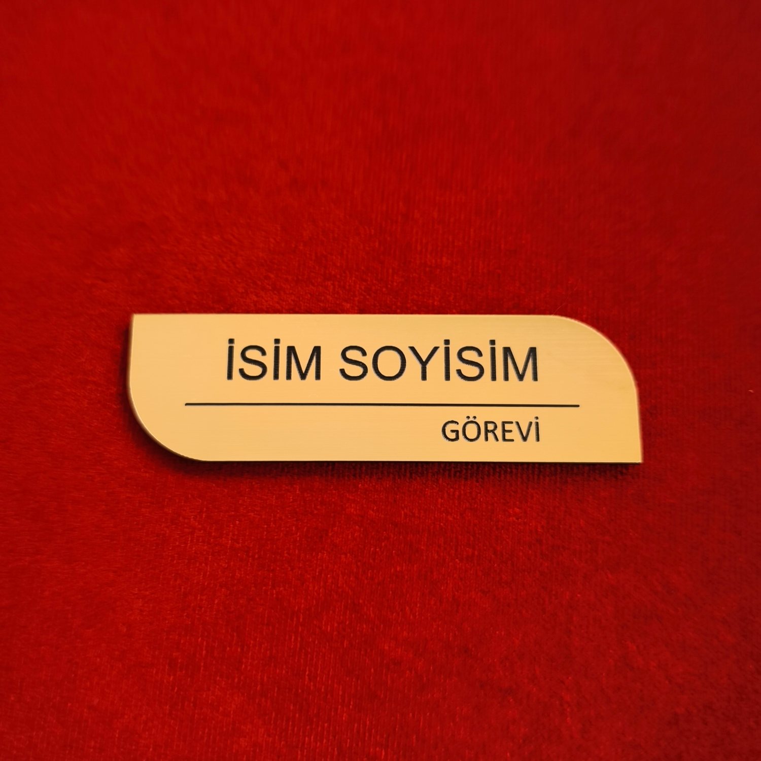 80x24mm Özelleştirilebilir Mıknatıslı Yaka Kartı Etiketi – Gold & Silver Renk Seçenekli - Görsel 3