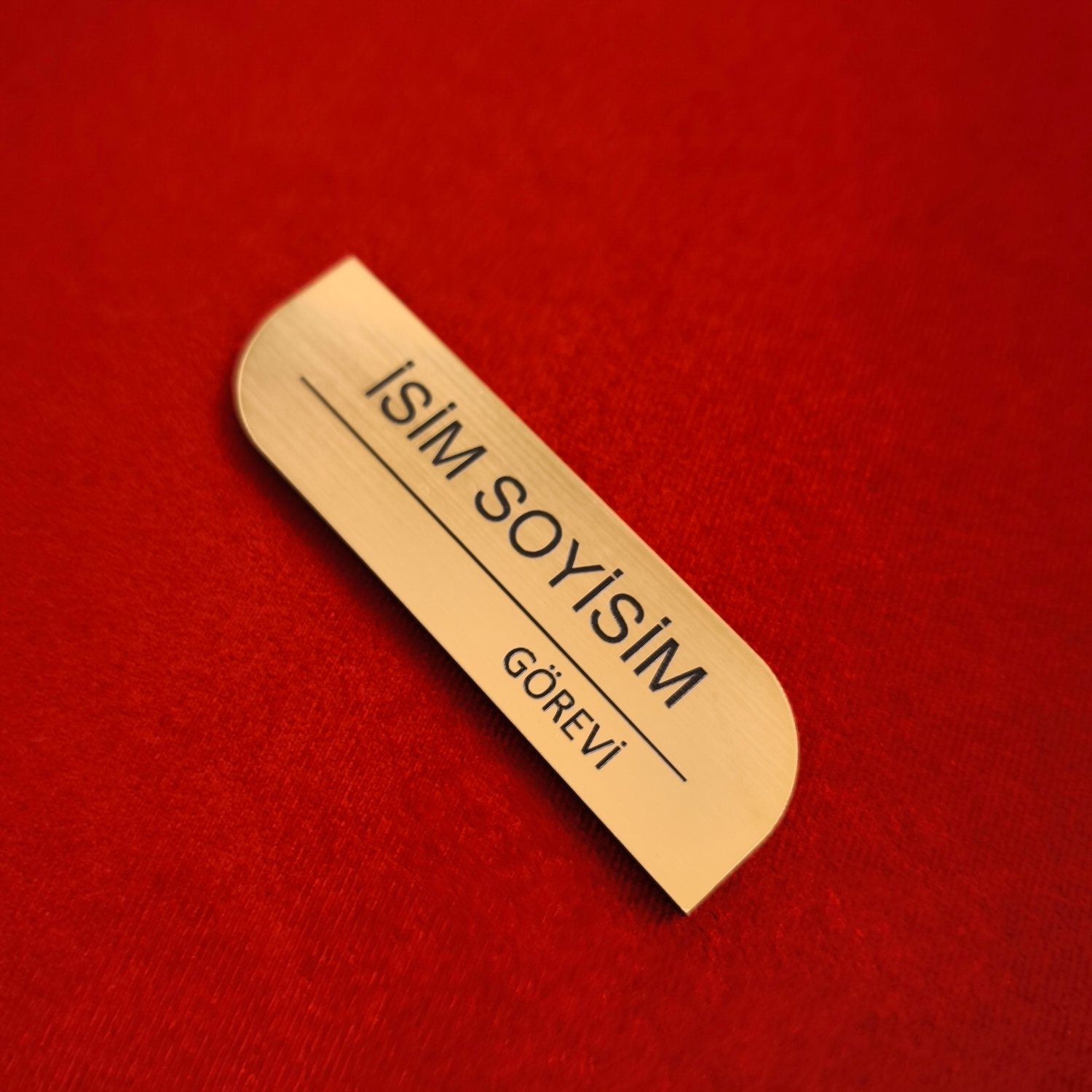 80x24mm Özelleştirilebilir Mıknatıslı Yaka Kartı Etiketi – Gold & Silver Renk Seçenekli - Görsel 7